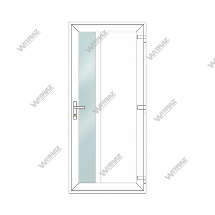 Входные пластиковые двери - Входная ПВХ дверь (матовое стекло + пластик)