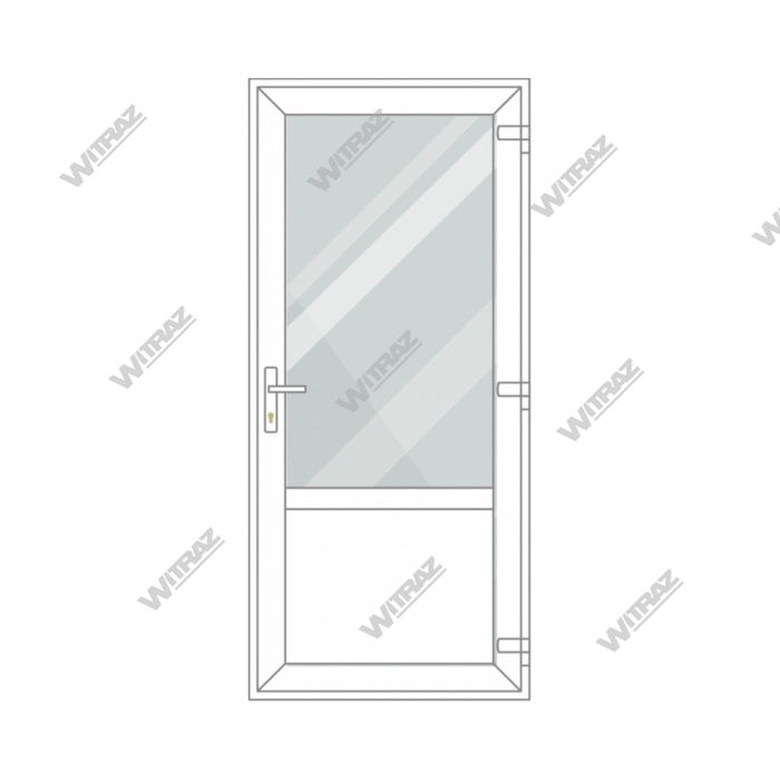 Входные пластиковые двери -  Входная ПВХ дверь (стекло + пластик)