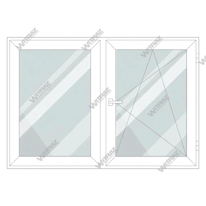 PVC Aknad Laost - 2-osaline PVC aken, 1 aknatiib avatav 3 asendis