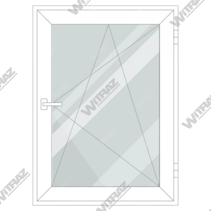  Готовые пластиковые окна - Одностворчатое ПВХ окно, открывается в 3-х положениях